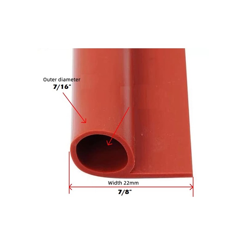 Silicon Tadpole Seal, P-Gasket 12 feet - for BBQ Smoker