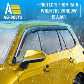 Extra Durable Window Deflectors Tape-On Window Visors Rain Guards Fit for Lexus TX 2024-2026, Sun Visors, Wind Vent for Shades, Exterior Car Accessories - 6pcs. AG0757