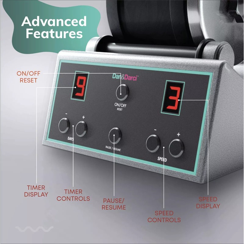Dan&Darci Advanced Professional Rock Tumbler Kit - with Digital 9-Day