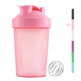 huiyoujiu Protein Shaker Bottle, Supplements Shakers with Mixing Ball, Portable Workout Water Cup with Leakproof Flip-on Lid, 400ml Fitness Milkshake Bottle for Gym, Sports, Fitness