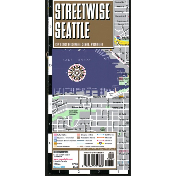 Streetwise Seattle Map: Laminated City Center Street Map of Seattle,