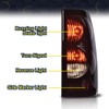 PIT66 Tail Lights Assembly Pair Compatible with Chevy Silverado 2003-2006