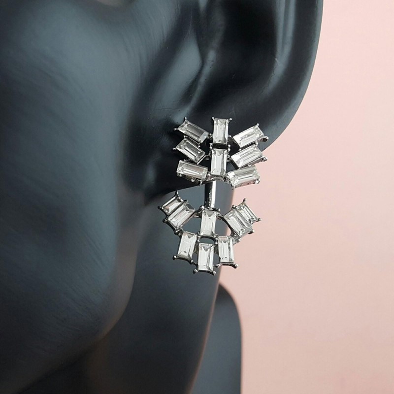 uxcell 50Pcs 19x7mm Crystal Clear Flat Back Sew on Rectangle