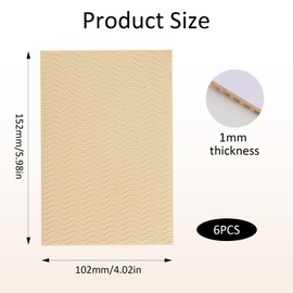 6 Stück Rutschfeste Sohle, Anti Rutsch Sohle Schneidbar, Selbstklebende Rutschfester Gummischuhboden, Anti Rutsch Sohle Pads für Schuhe, Weich Schuhsohlen Protektoren Schuhsohle Reparatur (Aprikose)