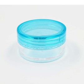 Mini cream jar, sunscreen portion, lip balm case, portable empty bottle, blue travel sample, cosmetic container, bead powder portion container / 미니 크림 통 선크림 소분 립밤 케이스 휴대용 공병 블루 여행용 샘플 화장품 공용기 비즈 가루 소분 용기