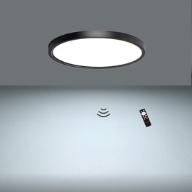 ZSYUBO 7 Inch Motion Activated Closet Light, Flush Mount Light Fixture, Motion Sensor Ceiling Light Wired for Hallway Porch Laundry Garage Basement, 3000k/4000k/6000k Black