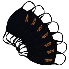 USS Michigan SSGN-727 Adult Black Face Mask Ohio Class Nuclear-Powered Fleet Ballistic Missile Submarine