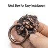 Joyangy 12-Pack Lion Head Cabinet Pulls, Antique Bronze Ring Handles