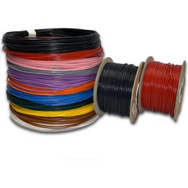 MKGT 12V 24V Single Core Automotive 1.0mm² 2.0mm² Stranded Copper Cable Thin Wall Wire 16.5/25 Amps (PINK 1.0mm², 10M Coil)