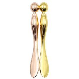 POFET 2PCS Eye Cream Applicator Stick Metal Eye Cream Spoon Applicator Anti-Wrinkle And Anti-Aging Eye Massager (Gold + Rose Gold)