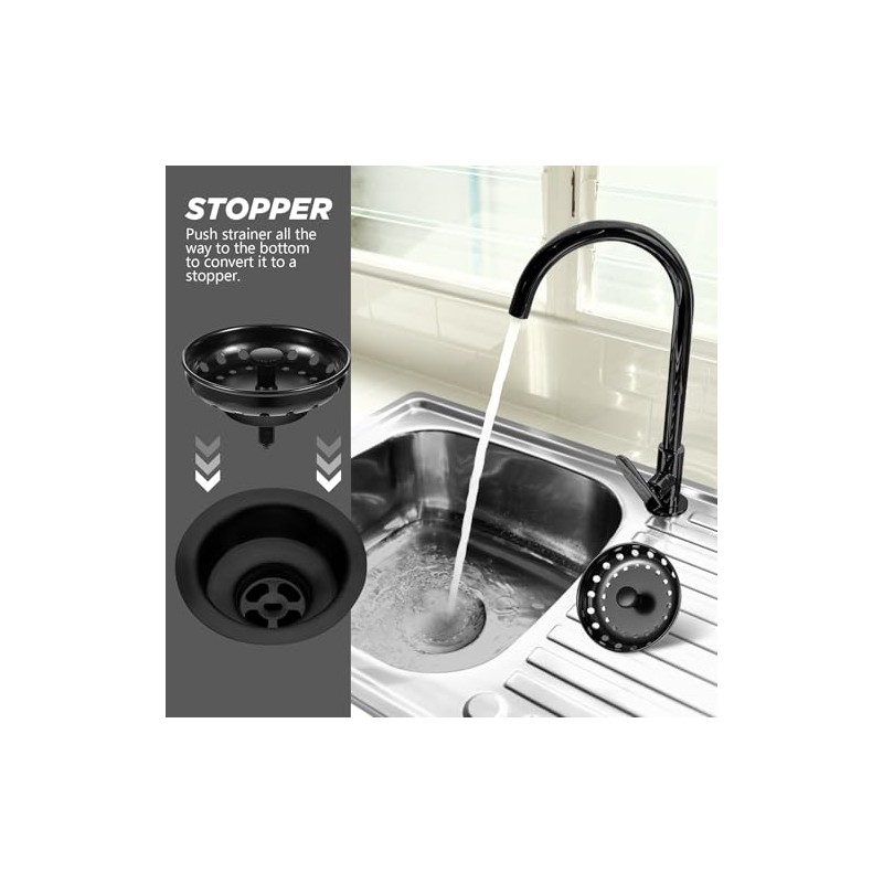 Retisee 2 Pcs Kitchen Sink Stopper Strainer Stainless Steel Drain