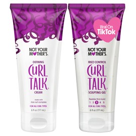 Not Your Mother's Curl Talk Frizz Control Sculpting Gel & Defining Cream (2-Pack) - 6 fl oz Each - Tames Hair Frizz & Maximizes Definition – For All Curly Hair Types