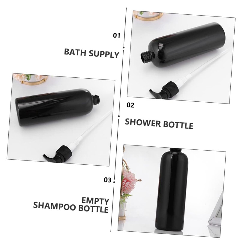 Healeved 4pcs Refillable Toiletry Bottles Press-Type Squeeze Bottles for Lotion