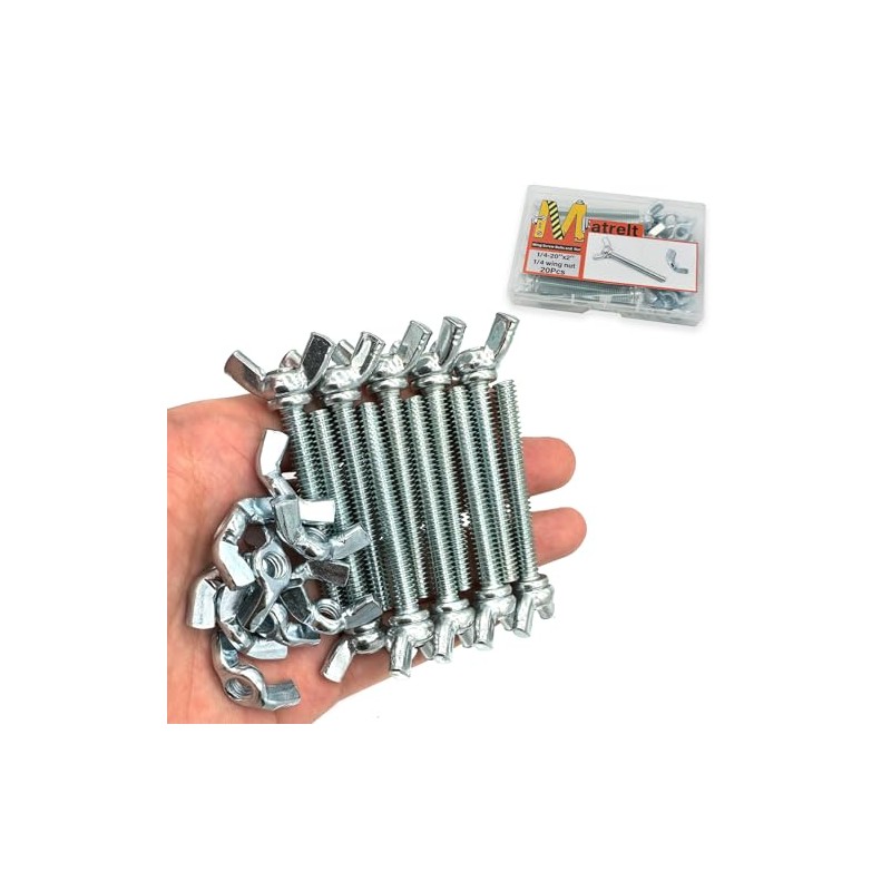 Kit de 20 piezas de tuercas de mariposa y pernos