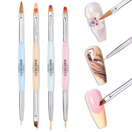BORN PRETTY Nail Brush Set Nail Brush Gel Nail Brush Builder Glue Brush Nail Art Line Brush Nail Art Design Pen Paint Tool