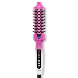 FARERY Curling Iron Brush Ceramic, Digital Display 9 Temps Thermal Brush, Dual Voltage:_1.25 Inch