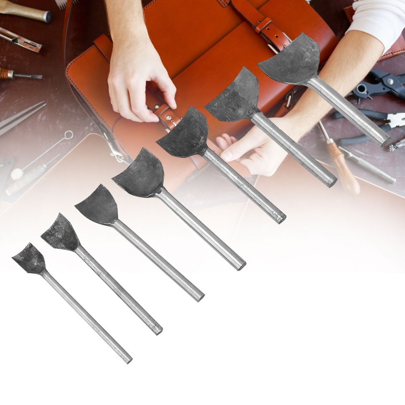 7Pcs Leather Craft Hole Punch Tool Half Round 1/4 Arch
