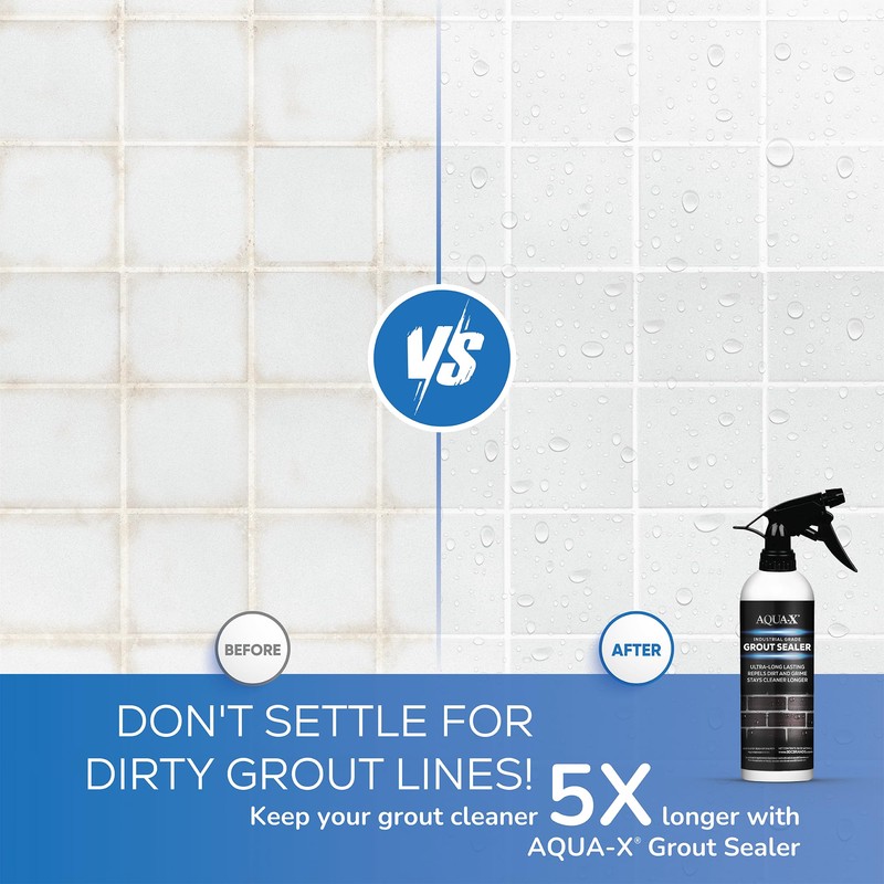 AQUA-X 16 Oz. Grout Sealer, Clear Grout and Tile Sealer,