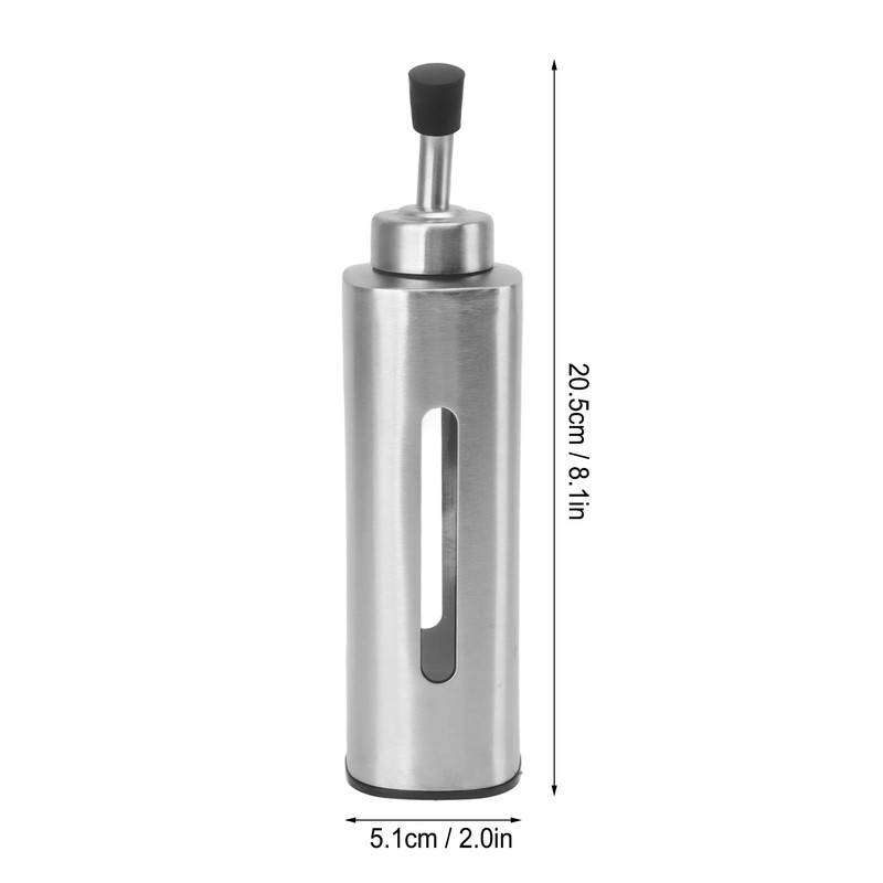 220ml Oil Dispenser Bottle Stainless Steel Oil Bottle Sauce Container