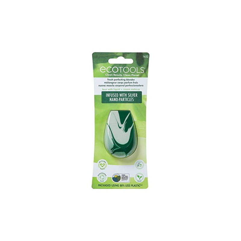 EcoTools, Fresh Perfecting Blender, Esponja para Maquillaje, Esponjas para Base