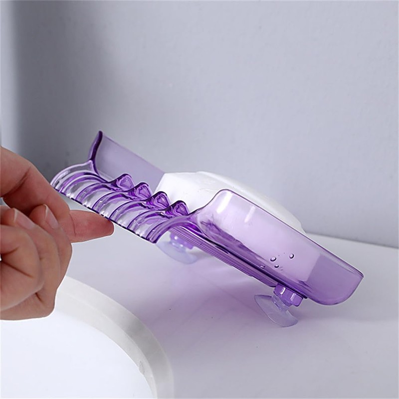 WELANGBN Suction Cup Soap Holder Multifunctional Soap Box Sponge Rack