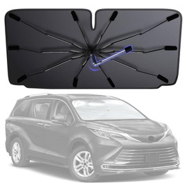 [2025 Upgrade] Windshield Sun Shade Umbrella, Scratch-Free Car Sunshade for SUVs, Foldable Automotive Interior Sun Protection | Highly UV Block Coating Auto Heat Shield Accessories(XX-Large)