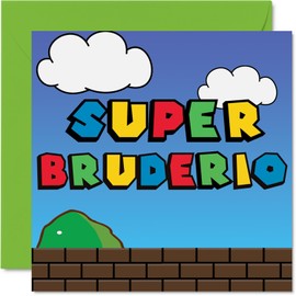 Geburtstagskarten Lustig für Bruder - Super Bruderio - Lustiger Alles Gute Zum Geburtstag Karte vom Schwester 145mm Scherzen Glückwunschkarten Geburtstagsgeschenk