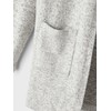 NAME IT Girl's Long Fit Cardigan, grey melange