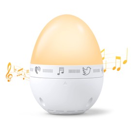 RealPlus White Noise Machine Baby, 9 Beruhigende Einschlafmusik, Dimmbares Nachtlicht, Timer, Naturgeräusche, White Noise Machine, Weißes Rauschen Baby, Tragbar, USB-C-Laden, Geschenk Junge Eltern