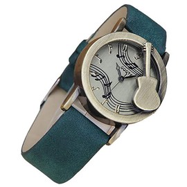 ZooooM ZM-WATCH2197 Wrist Watch Flower Pattern Two-Tone Flower Design Watch Quartz Fashion Casual Gift Present Men Women Men Women, green