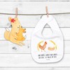 Mr. & Mrs. Panda Organic Baby Bib Chicken Proud, White