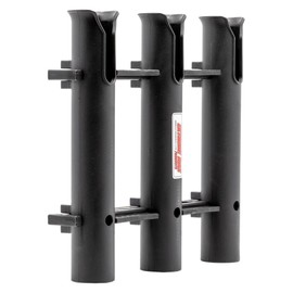 Extreme Max 3006.8632 Wall-Mount Poly Fishing Rod Holder - 3-Rod, Black