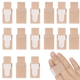 GWAWG 15PCS Finger Splints Set, Adjustable Fabric Finger Braces with Cushion for Jammed Swollen Dislocated Fingers, Reusable Toe Protectors Joint Support Wraps for Injury Recovery