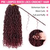 RuiYok Goddess Locs Crochet Hair 24 Inch 8 Packs Ombre