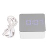 LED Mirror Clock Square Automatic Battery Powered Temperature Smart Clock