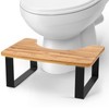 Bamboo Toilet Stool,Potty for Pooping,Portable Squatting Pan with Dual Anti