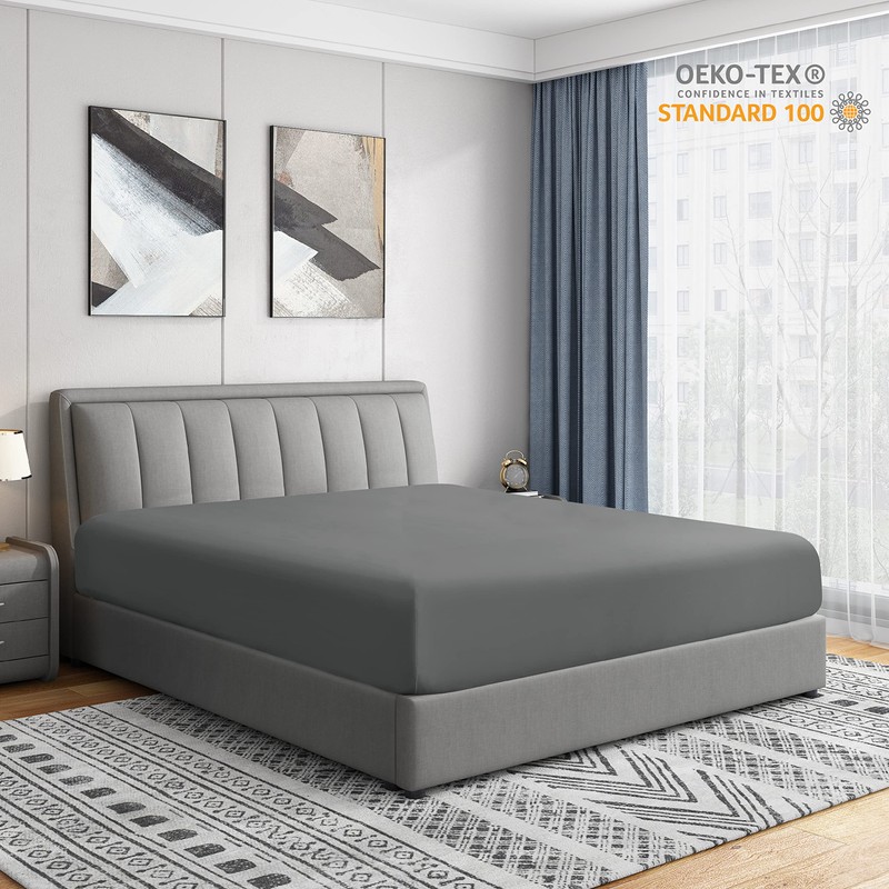 Cathay Home Queen Fitted Sheet - Double Brushed Ultra Soft