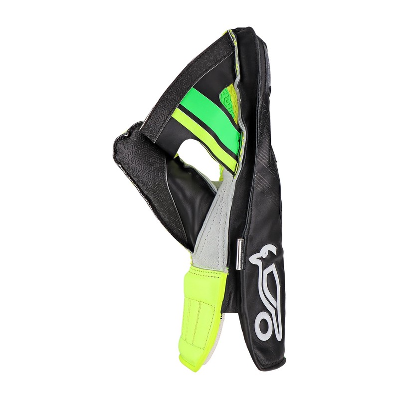 Kookaburra LC 1.0 Wicket Keeping Gloves, Size Adult, Black/Green/Yellow