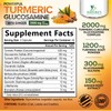 Turmeric Curcumin Supplement 2000mg with Glucosamine Chondroitin & Ginger, 95%