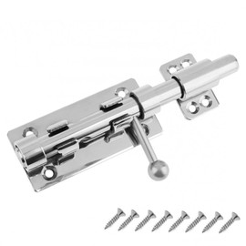 Gate Bolt Lock Shed Door Lock Heavy Duty Slide Gate Latch Bolt with Padlock Hole for House Barn Fence Shed Basement