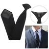 Needs & Wants® Clip On Tie Black Polyester Thinly Self