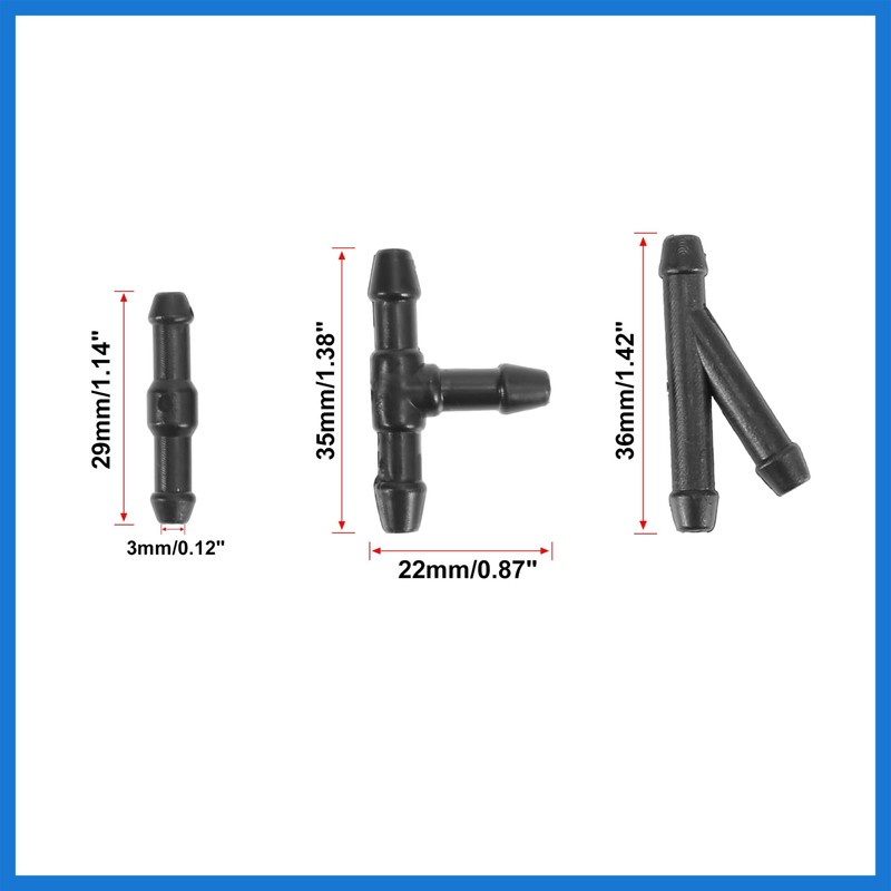 VekAuto Car Windscreen 3 Meters Washer Nozzle Tube Kit with