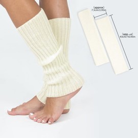 Ribbed Knitted Leg Warmers for Women Girls 80s Retro Goth Accessories Short Slouch Knee High Leg Socks For Yoga Ballet Dance