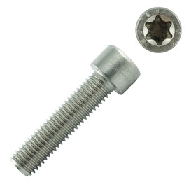 Eisenwaren2000 Cylindrical Screws with Hexalobular Hexalobular TX M6 x 20 mm (Pack of 10) - Cylinder Head Screws ISO 14579 - DIN 912 Threaded Screws - Stainless Steel A2 V2A - Rustproof