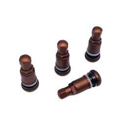4 x aluminium valves, 11.3 mm, copper aluminium valves, metal valves, brown