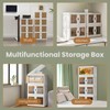 Stackable Storage Bins with Lids Portable and Lockable Organizer with