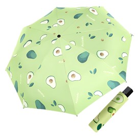 LHLZNB Cute fruits Travel Mini Umbrella for Purse Case，sun umbrella，folding umbrella，Small Compact UV Umbrella Protection Sun-Lightweight Tiny Pocket Umbrella Suitable for Women (Avocado green)