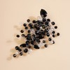 Xerling Pinzas para el pelo de cristal negro para novias,
