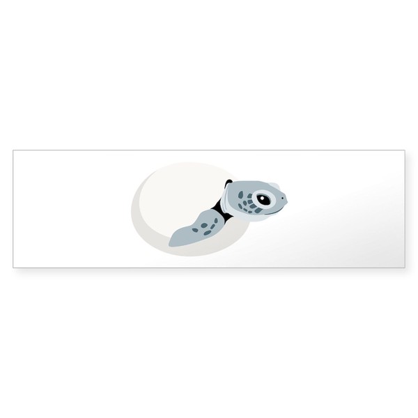 CafePress Sea Turtle Hatchling 10"x3" Rectangle Vinyl Bumper Sticker Car