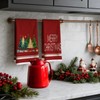 TXZZCHO Merry Christmas Kitchen Towels Red Xmas Tree Dish Towel